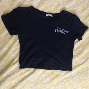 Enjoy California Black Crop Top